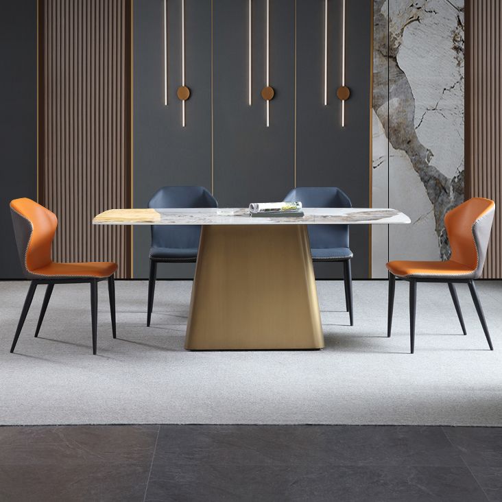 1/4/5/7 Pcs Metal Glam Style Dining Room Set with Rectangle Table Dining Set Clearhalo 'Dining Room Sets' 'Dining Tables & Seating' 'dining_room_set' 'furn' 'furn_dining_room_set' 'Furniture' 'furniture_dining_room_set' 'Kitchen & Dining Furniture' 'kitchen&dining_furn' 'kitchen' 1200x1200_844525f3-309d-4eb3-8d8a-ca68be33a53d