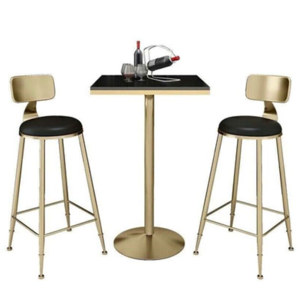 Glam Table and Stool Set 1/2/3/5 Pieces Bar Pub Table Set for Dining Room Clearhalo 'Bar Furniture' 'furn' 'furn_home_bar_bar_sets' 'Furniture' 'Home Bars & Bar Sets' 'home_bar_bar_sets' 'Kitchen & Dining Furniture' 1200x1200_844665f1-aab0-441e-b9b0-b8b0b2a1814d