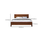 Mid-Century Modern Standard Bed Walnut Espresso Bed Frame With Custom Gold Legs Clearhalo 'Bedroom Furniture' 'Beds' 'furn' 'furn_beds' 'Furniture' 1200x1200_84466c06-9928-4495-8f1a-eceee9818db1