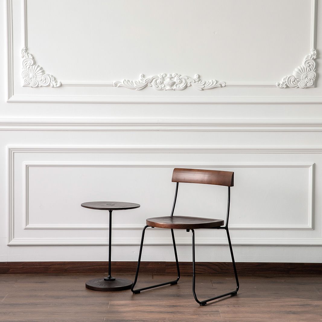 Modern Backrest Armless Wood Chair with Metal Legs for Dining Room Clearhalo 'Dining Chairs' 'Dining Tables & Seating' 'dining_chair' 'furn' 'furn_dining_chair' 'Furniture' 'Kitchen & Dining Furniture' 1200x1200_8447b7fc-db8f-4f8f-9bec-297ac1f2cfd9