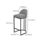 Modern 1/2/5 Pieces Bar Table Set Rectangle Bar Table with Metal High Stools
