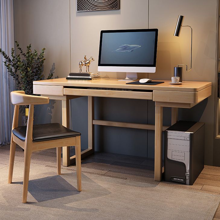 Scrivania da gioco contemporanea banco di computer con finitura antica con 2 cassetti