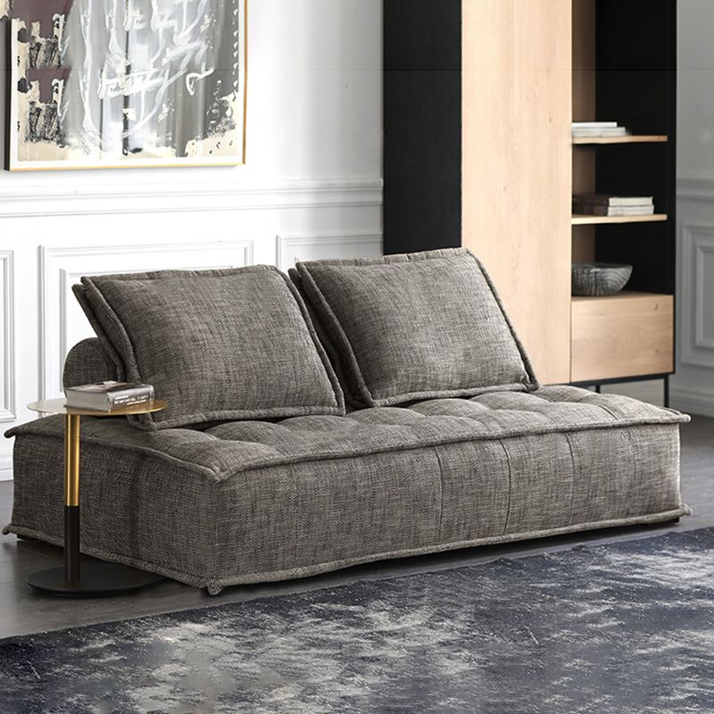 Almohadas contemporáneas asientos estacionarios estándar de lino sin brazo