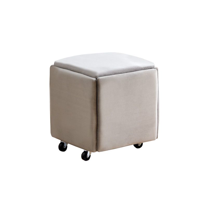 Modern Plain Boucle Ottoman Velvet Square with Storage Target Pouf Clearhalo 'furn' 'furn_ottomans_poufs' 'Furniture' 'Living Room Furniture' 'Ottomans & Poufs' 'ottomans_poufs' 1200x1200_844f7c3f-bf17-4066-9fc8-13eba97fed88