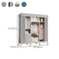 Steel Wardrobe Closet with Garment Rod Modern Wardrobe Armoire