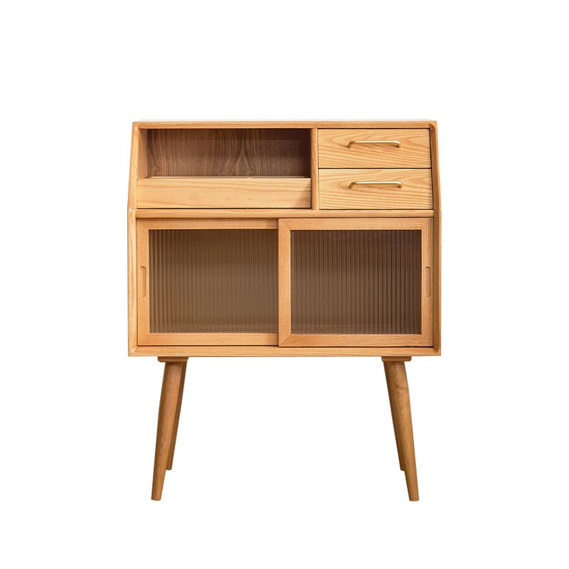 Pine Solid Wood Dining Server with Drawers 31.5"L Contemporary Buffet Server Clearhalo 'buffet_sideboard' 'Buffets & Sideboards' 'furn' 'furn_buffet_sideboard' 'Furniture' 'Kitchen & Dining Furniture' 1200x1200_844ffe46-72c5-4337-a267-26a2360c2d40
