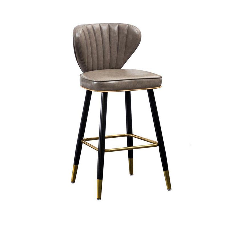 Contemporary Matte Finish Leather Barstool Footrest Reception Stool Clearhalo 'Bar Furniture' 'Bar Stools' 'bar_stools' 'furn' 'furn_bar_stools' 'Furniture' 'furniture_bar_stools' 'Kitchen & Dining Furniture' 1200x1200_84514a3e-816c-4a33-84de-9ff14649d7da