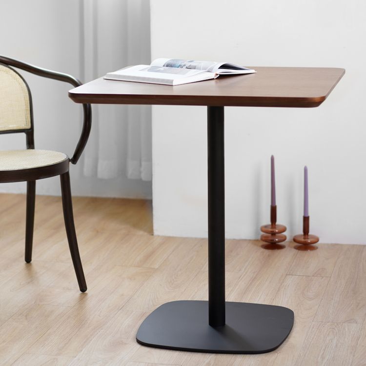 Metal Industrial Square Dining Table Solid Wood Top Table with Pedestal Base Clearhalo ' dining_table' 'Dining Tables & Seating' 'Dining Tables' 'furn' 'furn_dining_table' 'Furniture' 'furniture_dining_table' 'Kitchen & Dining Furniture' 'kitchen&dining_furn' 'kitchen' 'kitchen_dining_table' 1200x1200_84515a41-1426-4c1b-956e-dd03c04d7718
