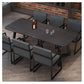 Industrial Rectangle Dining Table Sintered Stone Table with Double Pedestal Clearhalo ' dining_table' 'Dining Tables & Seating' 'Dining Tables' 'furn' 'furn_dining_table' 'Furniture' 'furniture_dining_table' 'Kitchen & Dining Furniture' 'kitchen&dining_furn' 'kitchen' 'kitchen_dining_table' 1200x1200_845306c0-d1ae-40f6-a11a-b357dfa35e86
