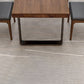 Industrial Dinner Table Solid Wood Rectangle Dinette Table in Brown