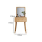 Scandinavisch massief houten dressoir 1-lading ijdelheid tafel met ontlasting en spiegel