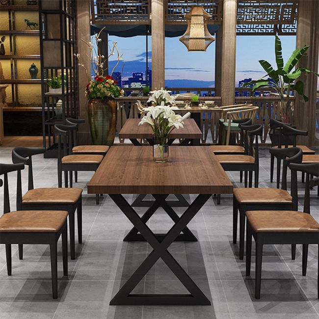 Industrial Solid Wood Dinner Room Kitchen Table Sled Base Table for Dining Room Clearhalo ' dining_table' 'Dining Tables & Seating' 'Dining Tables' 'furn' 'furn_dining_table' 'Furniture' 'furniture_dining_table' 'Kitchen & Dining Furniture' 'kitchen&dining_furn' 'kitchen' 'kitchen_dining_table' 1200x1200_84556054-4bad-431c-8ff3-219cca8e8396