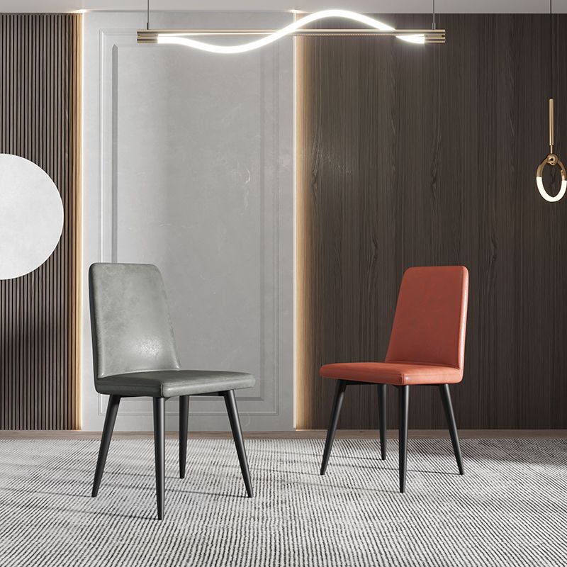 Contemporary Metal Dining Room Chairs Upholstered Linen Fabric Dining Chair for Home Use Clearhalo ' kitchen&dining_furn' 'Dining Chairs' 'Dining Tables & Seating' 'dining_chair' 'furn' 'furn_dining_chair' 'Furniture' 'furniture_dining_chair' 'Kitchen & Dining Furniture' 'kitchen' 1200x1200_84557955-8577-4e1a-a713-b07a6d9fa395