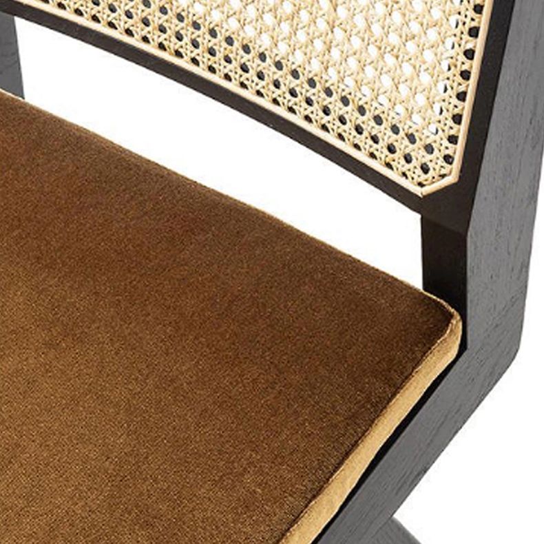 Silla de comedor de espalda abierta sillas de comedor de madera sólida sin brazo