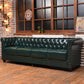 Vintage Leather Chesterfield Sofa 29.53"High Rolled Arm Sofa for Cafe Clearhalo 'furn' 'furn_sofas' 'Furniture' 'furniture_sofas' 'kitchen' 'kitchen_sofas' 'Living Room Furniture' 'Sofa' 'sofas' 1200x1200_84563923-6040-47c3-8bbf-868957736d7c
