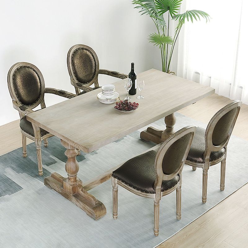 Solid Wood Dining Table Modern Rectangular Table with Trestle Base Clearhalo 'Dining Tables & Seating' 'Dining Tables' 'dining_table' 'furn' 'furn_dining_table' 'Furniture' 'furniture_dining_table' 'Kitchen & Dining Furniture' 'kitchen' 'kitchen_dining_table' 1200x1200_84572a77-be07-414d-b864-ac243b5c9a7b