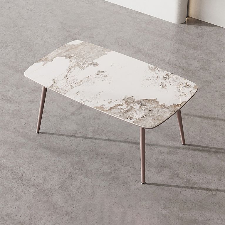 Metal Traditional Luxury Rectangle Dining Table Sintered Stone Top Table with 4 Legs Clearhalo ' dining_table' 'Dining Tables & Seating' 'Dining Tables' 'furn' 'furn_dining_table' 'Furniture' 'furniture_dining_table' 'Kitchen & Dining Furniture' 'kitchen&dining_furn' 'kitchen' 'kitchen_dining_table' 1200x1200_84576c4c-444d-4ac2-8024-46ef571356e4