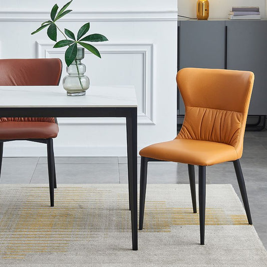 Industrial Metal Dining Room Chairs Armless Wingback Side Chair for Home Use Clearhalo ' kitchen&dining_furn' 'Dining Chairs' 'Dining Tables & Seating' 'dining_chair' 'furn' 'furn_dining_chair' 'Furniture' 'furniture_dining_chair' 'Kitchen & Dining Furniture' 'kitchen' 1200x1200_8457f32f-a865-4e72-901c-9ca2dc82f15a