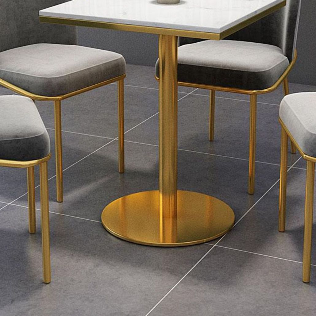 Nórdica 1/3/5 Piezas Juego de comedor Rectángulo Mesa de comedor de piedra para café