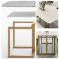 Rectangle Traditional Luxury Dining Table White Sintered Stone Table with Gold Double Pedestal Clearhalo ' dining_table' 'Dining Tables & Seating' 'Dining Tables' 'furn' 'furn_dining_table' 'Furniture' 'furniture_dining_table' 'Kitchen & Dining Furniture' 'kitchen&dining_furn' 'kitchen' 'kitchen_dining_table' 1200x1200_84593688-12ea-4225-8f44-53e9422f3eda