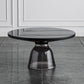 Mesa de café de cono de pedestal mesa de cóctel de vidrio redondo moderno