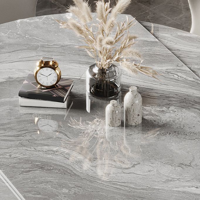 Modern Style Dining Round Table Sintered Stone Table with Metal Legs for Home Clearhalo 'Dining Tables & Seating' 'Dining Tables' 'dining_table' 'furn' 'furn_dining_table' 'Furniture' 'Kitchen & Dining Furniture' 1200x1200_845b789b-8c49-4a67-99ed-9c45afd09012