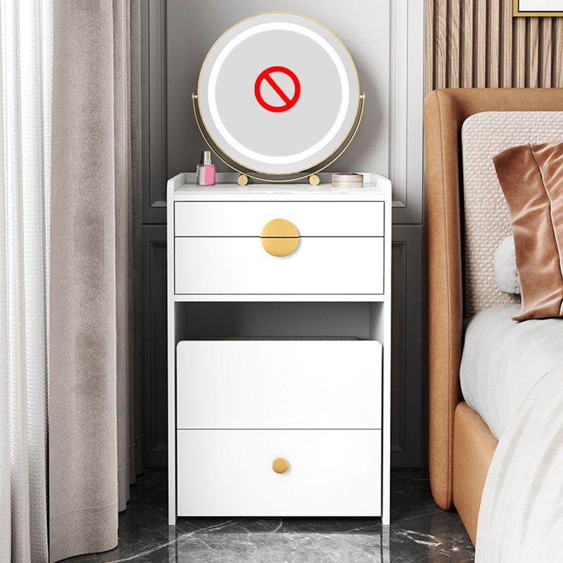 Table de bureau de vanité de maquillage blanc / gris moderne comptoir de maquillage en bois