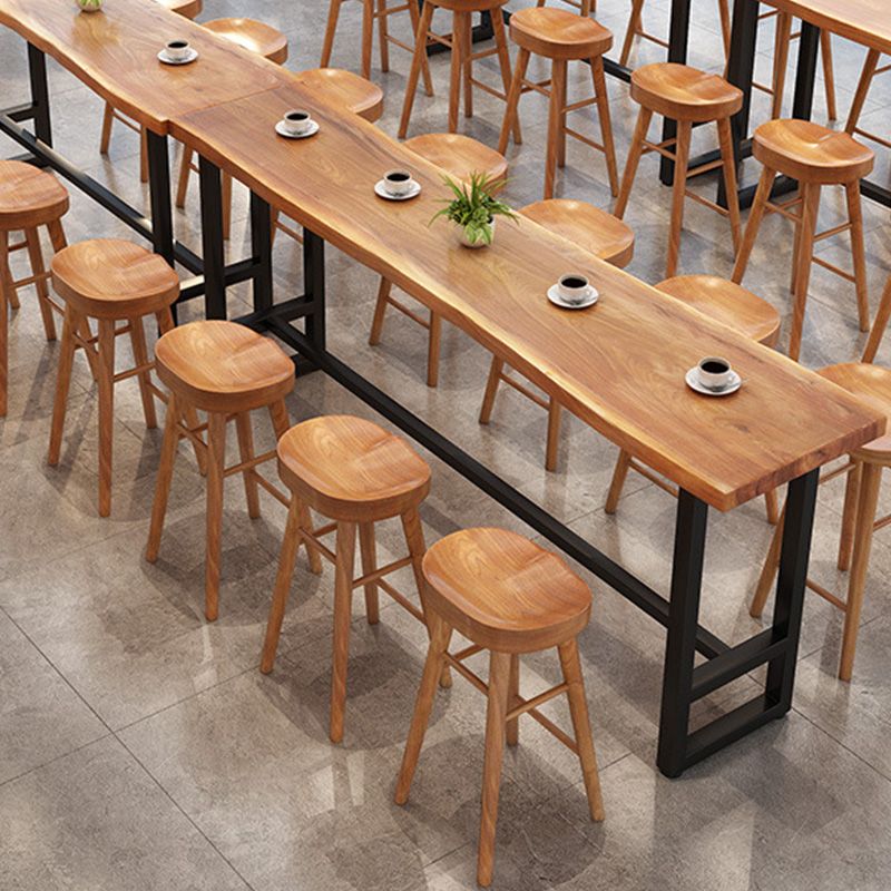 Tavolo da bar a base di base in metallo moderno tavolo da barra rettangolo con base nera