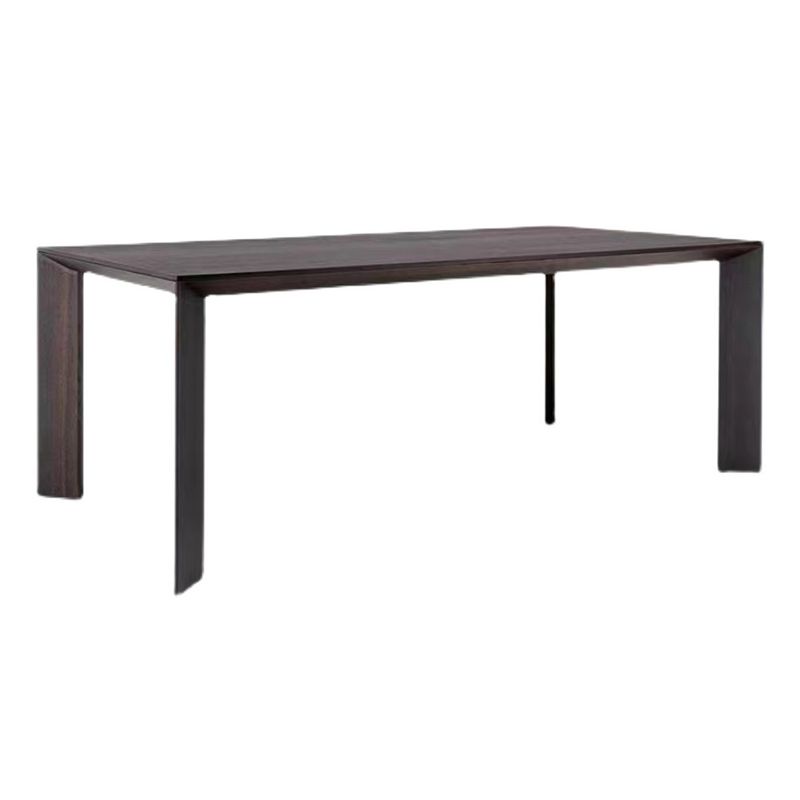 Industrial Rectangle Dining Room Table Solid Wood Fixed Kitchen Desk Clearhalo 'Dining Tables & Seating' 'Dining Tables' 'dining_table' 'furn' 'furn_dining_table' 'Furniture' 'Kitchen & Dining Furniture' 1200x1200_845feb3c-dee0-4468-a5e2-4d5786a281f5