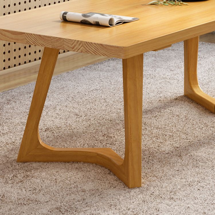 Rectangle Wood Color Dining Table Pine Solid Wood Table Modern with Double Pedestal Clearhalo ' dining_table' 'Dining Tables & Seating' 'Dining Tables' 'Furniture' 'furniture_dining_table' 'Kitchen & Dining Furniture' 'kitchen&dining_furn' 'kitchen' 'kitchen_dining_table' 1200x1200_846065e1-70c9-4220-a0a4-d0bed000e17e