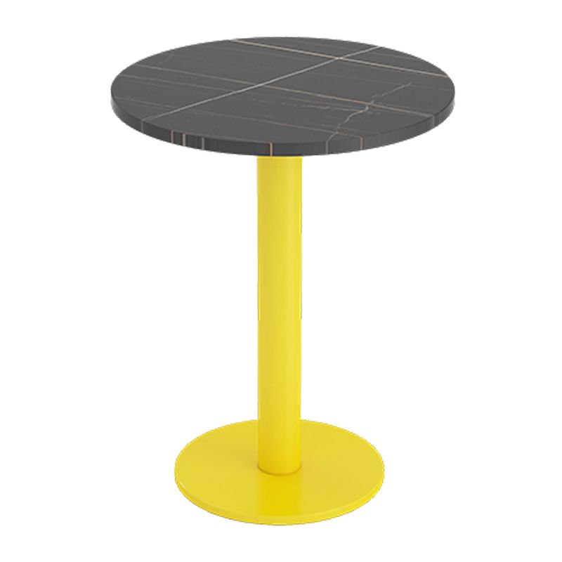 Industrial Style Sintered Stone Dinner Room Kitchen Table Black Top Table with Yellow Frame Clearhalo ' dining_table' 'Dining Tables & Seating' 'Dining Tables' 'furn' 'furn_dining_table' 'Furniture' 'furniture_dining_table' 'Kitchen & Dining Furniture' 'kitchen&dining_furn' 'kitchen' 'kitchen_dining_table' 1200x1200_84606f5c-15c0-40e9-9260-e7e27a3306dd