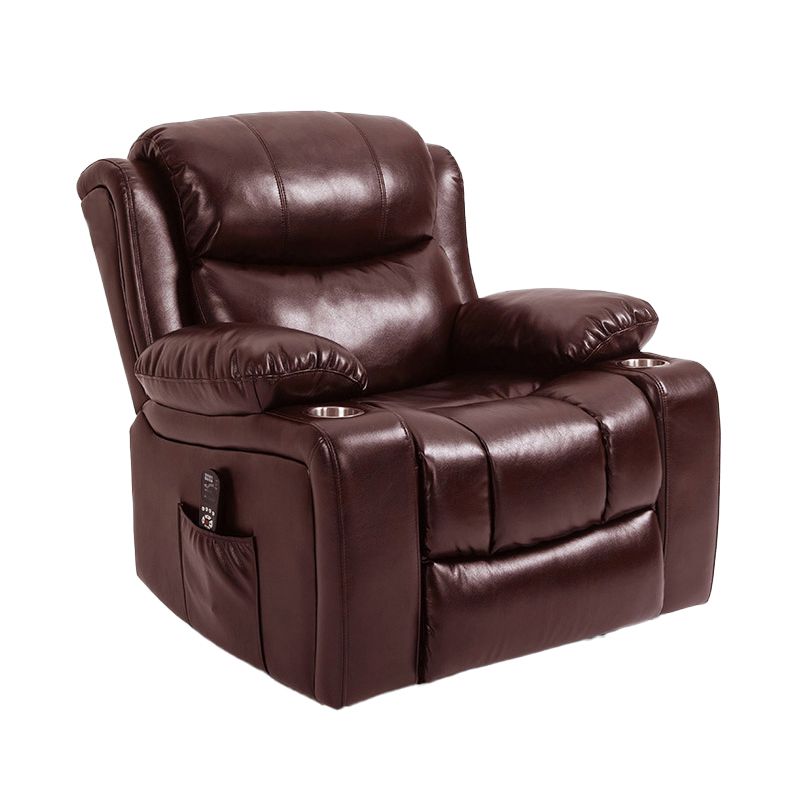 Nordic Style Faux Leather Recliner Chair Solid Color Standard Recliner Clearhalo 'Chairs & Seating' 'furn' 'furn_recliners' 'Furniture' 'Living Room Furniture' 'Recliners' 1200x1200_8460a0e1-391d-493e-96ef-f7670b1755d8