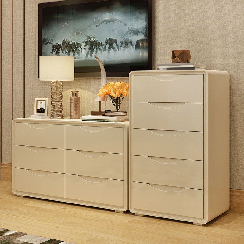 Cómoda cómoda de almacenamiento de madera blanca de 16.0 in de ancho con cajones