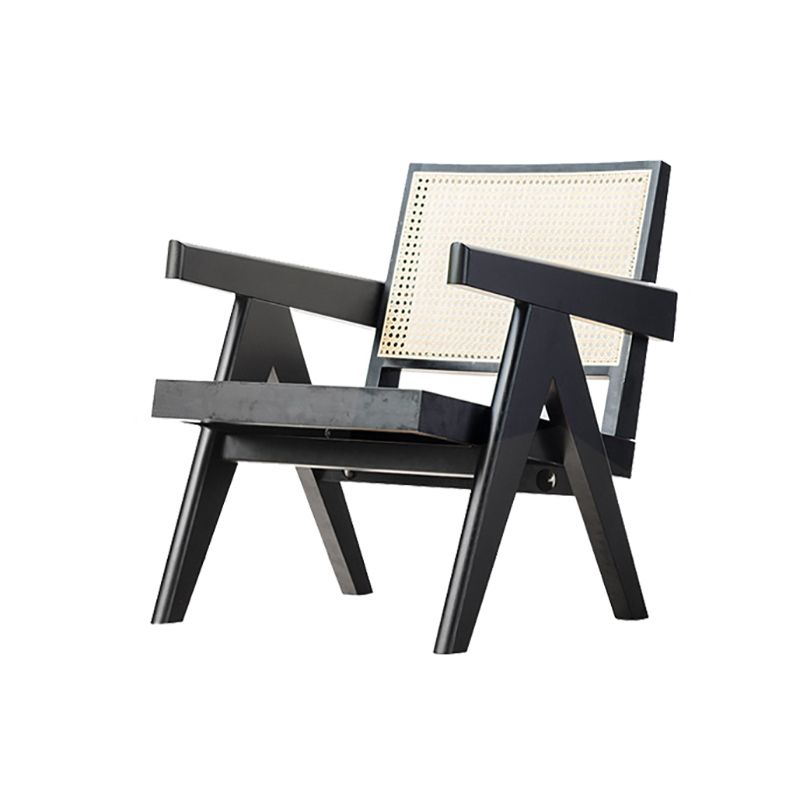 Woven Back Lounge Chair Solid Wood Arms Included Chair with Cushion Clearhalo 'Accent Chairs' 'accent_chairs' 'Chairs & Seating' 'furn' 'furn_accent_chairs' 'Furniture' 'Living Room Furniture' 1200x1200_8461d332-ca1f-4325-887a-ab62ada00531