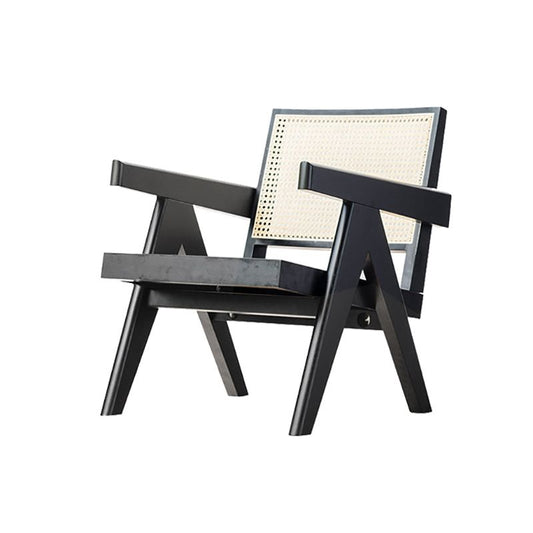 Woven Back Lounge Chair Solid Wood Arms Included Chair with Cushion Clearhalo 'Accent Chairs' 'accent_chairs' 'Chairs & Seating' 'furn' 'furn_accent_chairs' 'Furniture' 'Living Room Furniture' 1200x1200_8461d332-ca1f-4325-887a-ab62ada00531