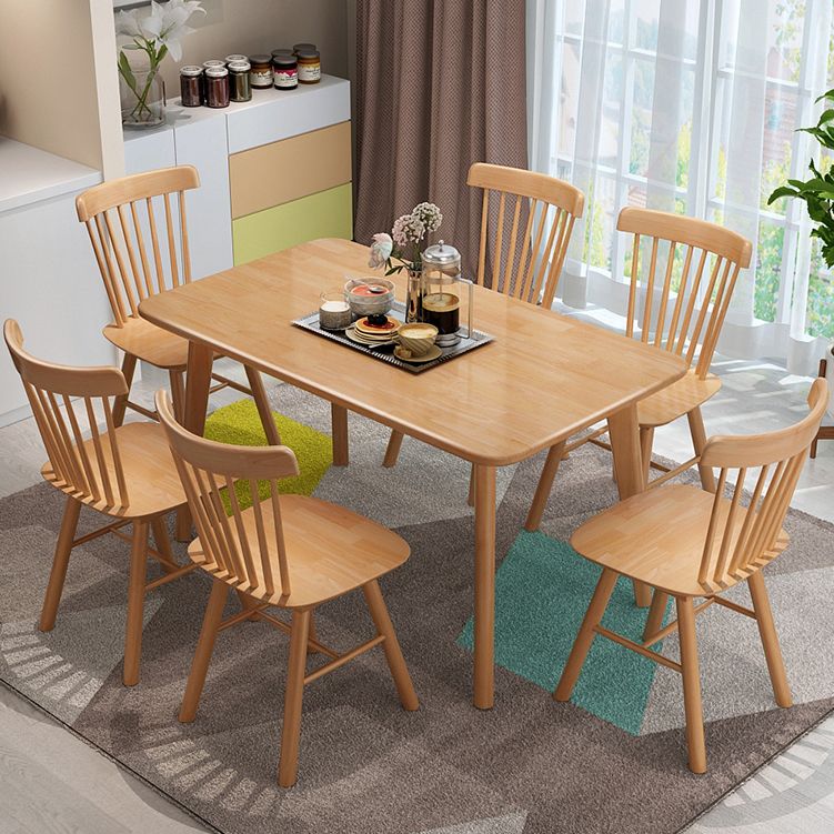 Rectangle Solid Wood Brown Tone Dining Table Simplicity 4 Legs Table for Dining Room Clearhalo ' dining_table' 'Dining Tables & Seating' 'Dining Tables' 'furn' 'furn_dining_table' 'Furniture' 'furniture_dining_table' 'Kitchen & Dining Furniture' 'kitchen&dining_furn' 'kitchen' 'kitchen_dining_table' 1200x1200_8462ce1d-c3e2-49ee-9d40-63ea8776dfbf