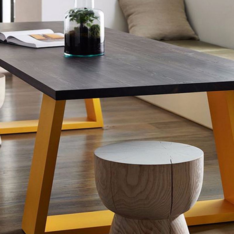 Rectangle Dining Table Pine Solid Wood Table Luxury with Double Pedestal Base Clearhalo ' dining_table' 'Dining Tables & Seating' 'Dining Tables' 'furn' 'furn_dining_table' 'Furniture' 'furniture_dining_table' 'Kitchen & Dining Furniture' 'kitchen&dining_furn' 'kitchen' 'kitchen_dining_table' 1200x1200_8462d8fe-2d16-4388-aac8-1f9e0456b1e5