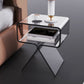 Plastic Abstract End Table Rectangular Corner Table with Storage