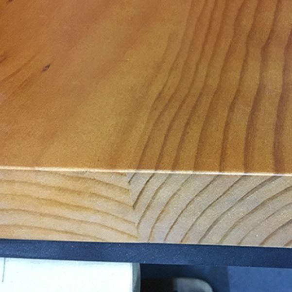 Scrivania per la scrittura a casa a L di scrittura industriale scrivania in legno massiccio senza armadietto