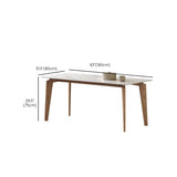 Table de salle à manger de style simplicité Table de salle à manger rectangulaire en pierre en blanc