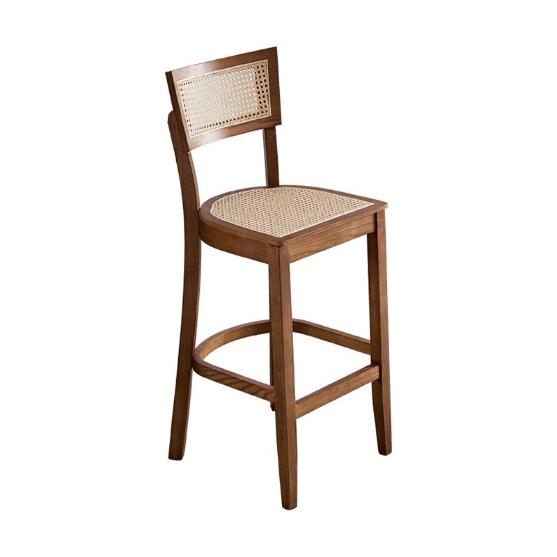 Tropical Style 30-inch Barstool Wood 4 Legs Base Bar Stool for Living Room Clearhalo 'Bar Furniture' 'Bar Stools' 'bar_stools' 'furn' 'furn_bar_stools' 'furniture_bar_stools' 'Kitchen & Dining Furniture' 'kitchen&dining_furn' 'kitchen' 'kitchen_furn' Furniture' 1200x1200_846597a9-a64b-43d2-b7e3-324aee8cc531
