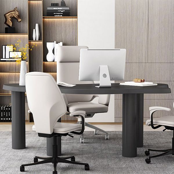 Solid Wood Meeting Table Home Office Free Form Industrial Writing Desk ...