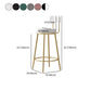 Glam Style Bar-stool Round Seat with Low Back Iron Legs for Kitchen Bar Clearhalo 'Bar Furniture' 'Bar Stools' 'bar_stools' 'furn' 'furn_bar_stools' 'furniture_bar_stools' 'Kitchen & Dining Furniture' 'kitchen&dining_furn' 'kitchen' 'kitchen_furn' Furniture' 1200x1200_8466ceda-14fe-41c4-a260-b7b5262a824b
