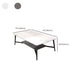 4 Legs Slate Cocktail Table Shelf Included Rectangular Coffee Table
