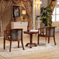 Indoor Dining Arm Chair Solid Wood Frame Dining Chair in Brown