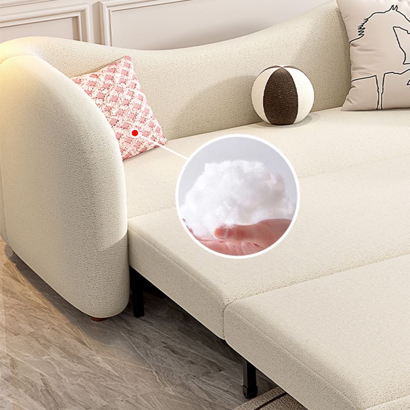 Eigentijdse beige bank bed smoking tuxedo armbank bed met 2 kussens