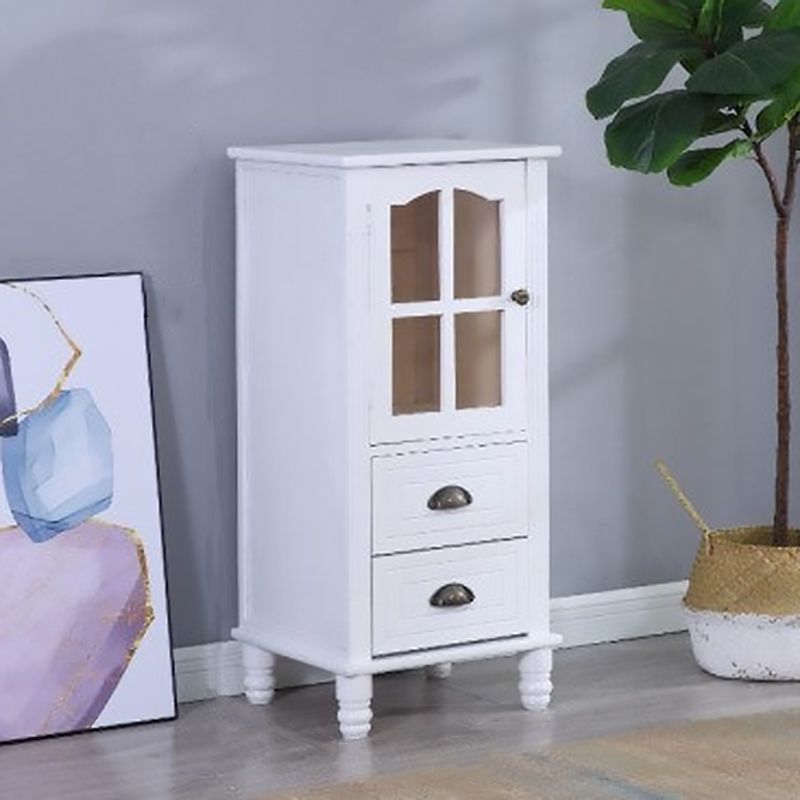 Contemporaneo 1 - porta 1 ripiana vetro in vetro con cassetto in legno massiccio