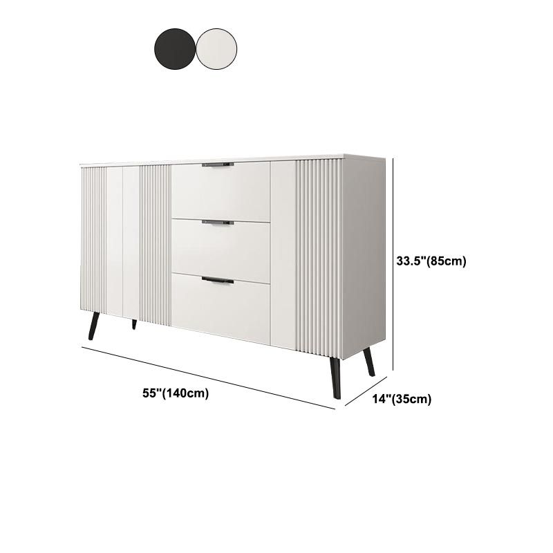 Wood and Stone Dining Server Contemporary Server with 3 Drawers Clearhalo 'buffet_sideboard' 'Buffets & Sideboards' 'furn' 'furn_buffet_sideboard' 'Furniture' 'Kitchen & Dining Furniture' 1200x1200_84693ba8-082a-4a51-9cbb-9bc5f80f07d3