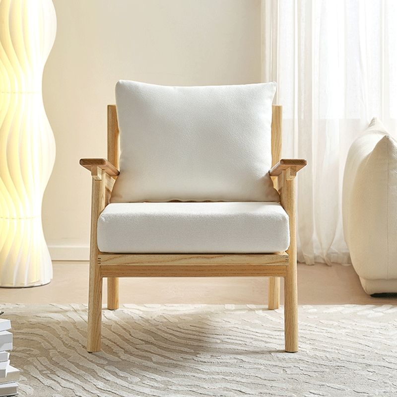 Sedia a braccio di velluto largo 29,92 "braccia in legno massiccio incluso la sedia per la camera da letto