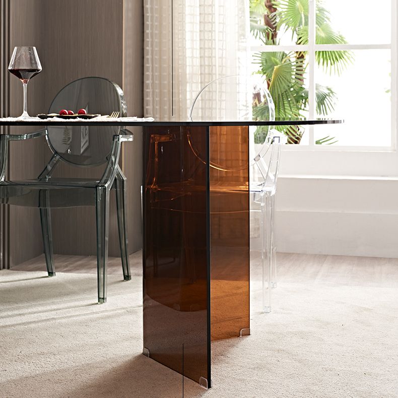Tempered Glass Modern Free Form Indoor Table Glass Table for Dining Room Clearhalo ' dining_table' 'Dining Tables & Seating' 'Dining Tables' 'furn' 'furn_dining_table' 'Furniture' 'furniture_dining_table' 'Kitchen & Dining Furniture' 'kitchen&dining_furn' 'kitchen' 'kitchen_dining_table' 1200x1200_846c895a-c05e-4f55-bfc0-4cb7b8dab9a0